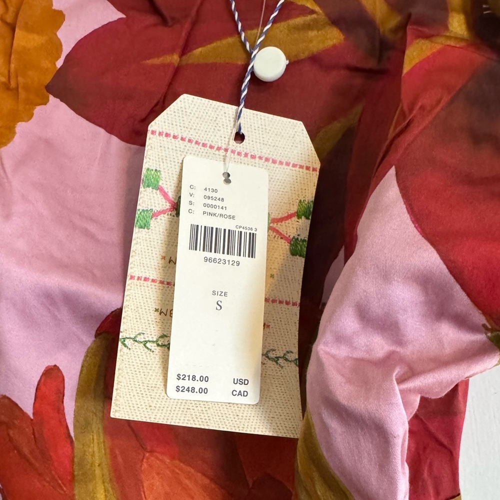 Farm Rio Puff Sleeve Mini Dress - Floral - Women’s Size Small - New With Tags - Picture 4 of 10
